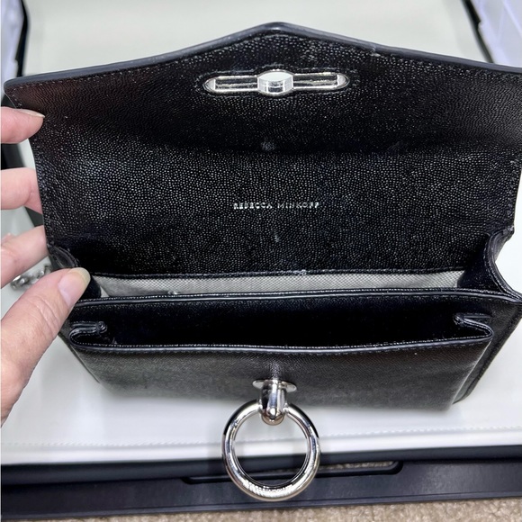 Rebecca Minkoff Black Leather Crossbody Bag. - Picture 6 of 8